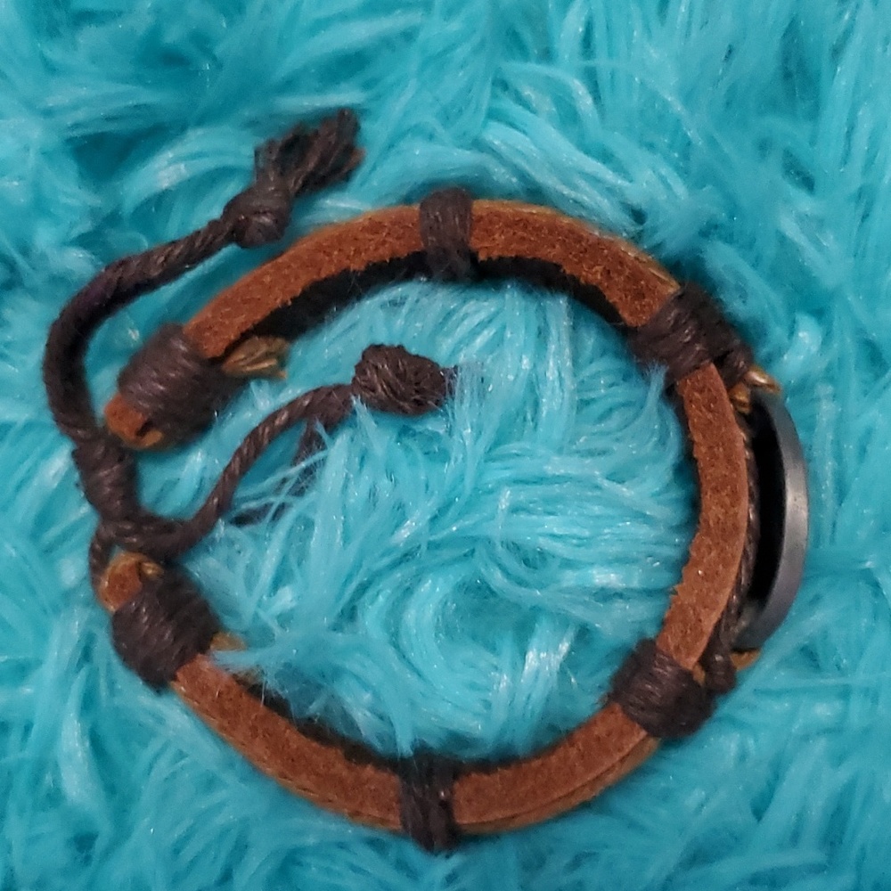 Pisces Hemp leather horoscope bracelet - Picture 2 of 2